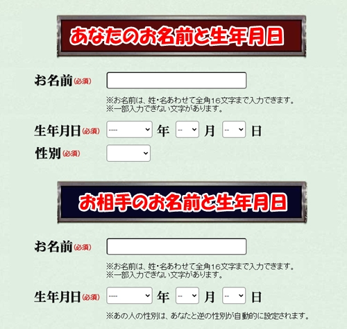 無料でできる恋愛占いのパターン