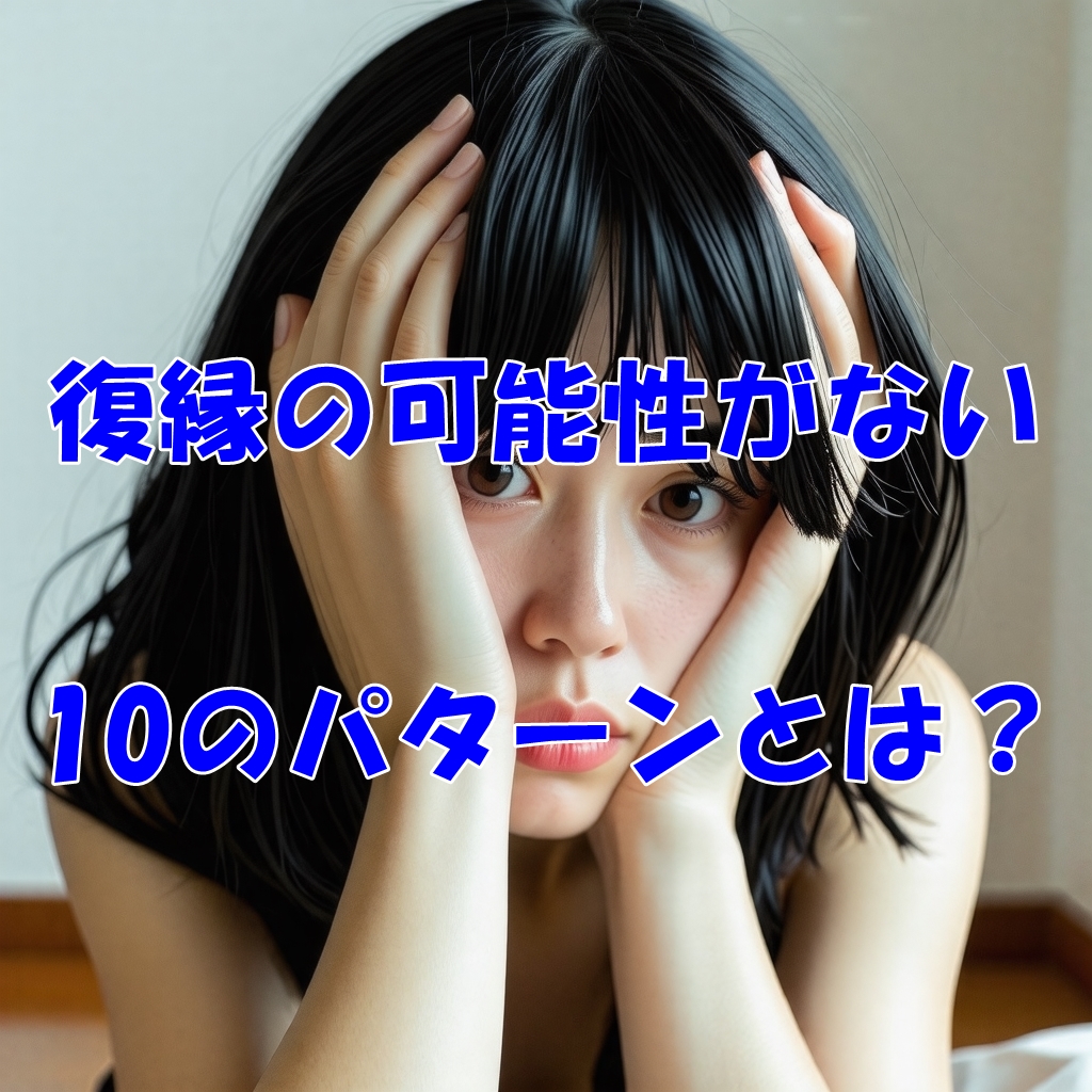 復縁の可能性がない10のパターンとは？そこから逆転する方法は？