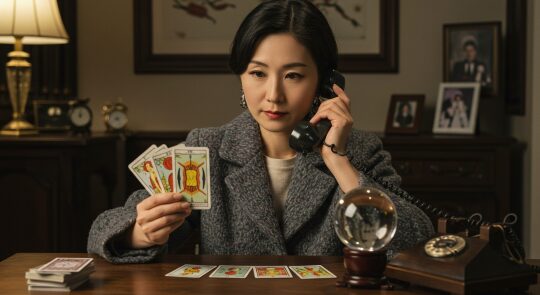 電話占いヴェルニで電話占いをする占い師