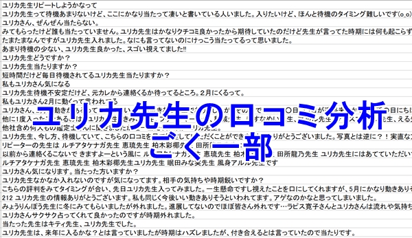 電話占いウィル ユリカ先生の口コミ分析